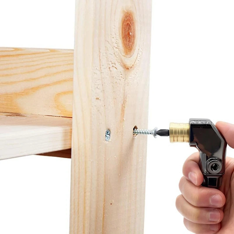 Right Angle Drill Attachment, All Metal Body 90 Degree Drill Adapter With Detachable Handle, Drill Bit Corner Adapter Durable Oasis Select
