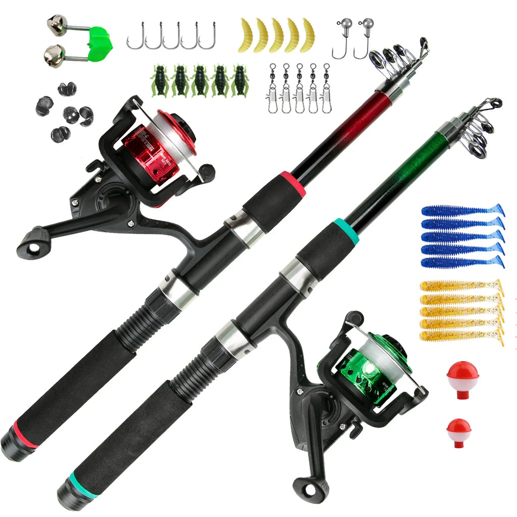 Luya rod full set novice long-range throwing set glass fiber fishing rod bait fishing hook line fishing gear Oasis Select