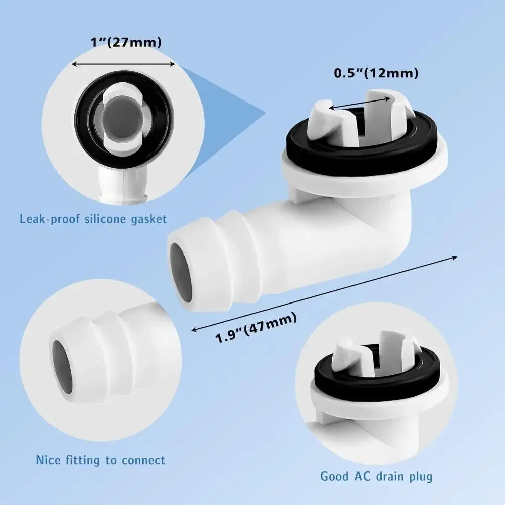 3/6/10 Ft Air Conditioner Drain Hose Leakproof Portable AC Drain Pipe Replacement with Hose Connector and Clamp Extension Pipe Oasis Select