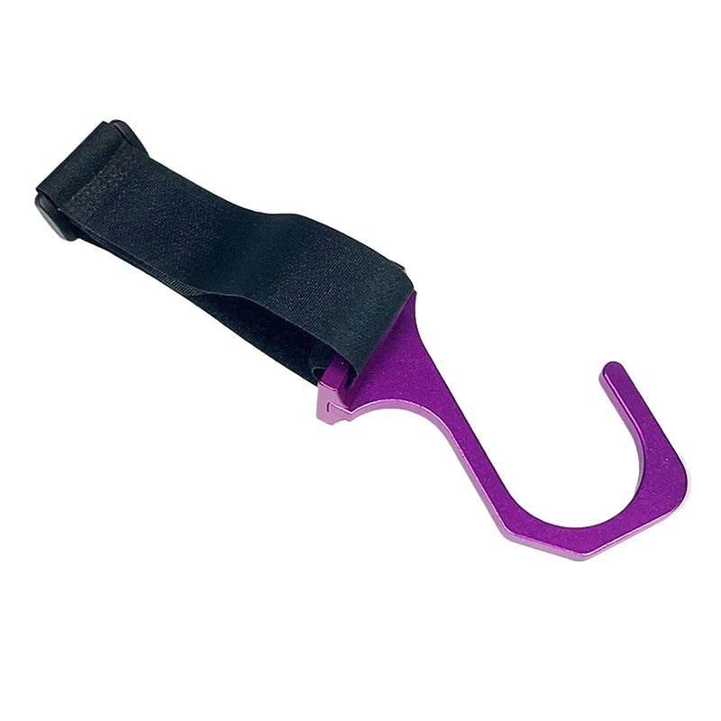 Aluminum Steering Wheel Hook With Adjustable Nylon Strap, Car Mounted Modification Oasis Select Purple