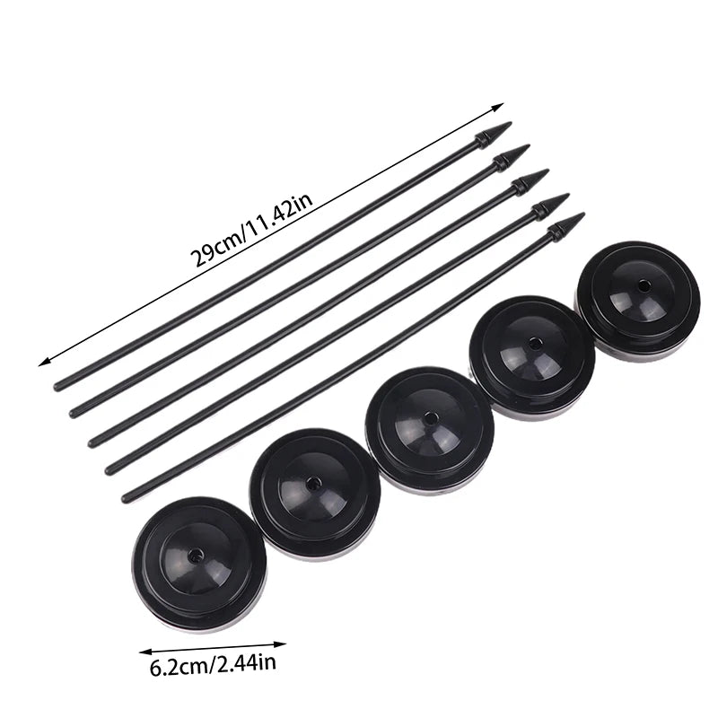 5Pcs Nail-Free Flagpole Flag Support Stand Universal Flagpole Flag Display Holder Banner Pedestal Flag Holder Desk Flagpole Deco Oasis Select