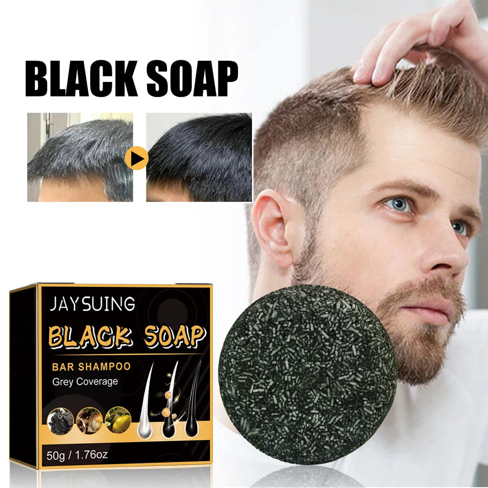 Hair Shampoo Soap Polygonum Multiflorum Black Soap White Hair Repair Soap Hair Care Set Nourishing Anti Dandruff Hair Dye Soap Oasis Select