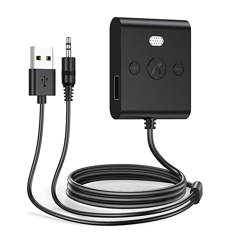 Bluetooth 5.4 Car Kit AUX Audio Receiver 3.5MM USB U-Disk Stereo Wireless Audio Adapter With Mic Handsfree Call Navigation Music Oasis Select Bluetooth 5.4