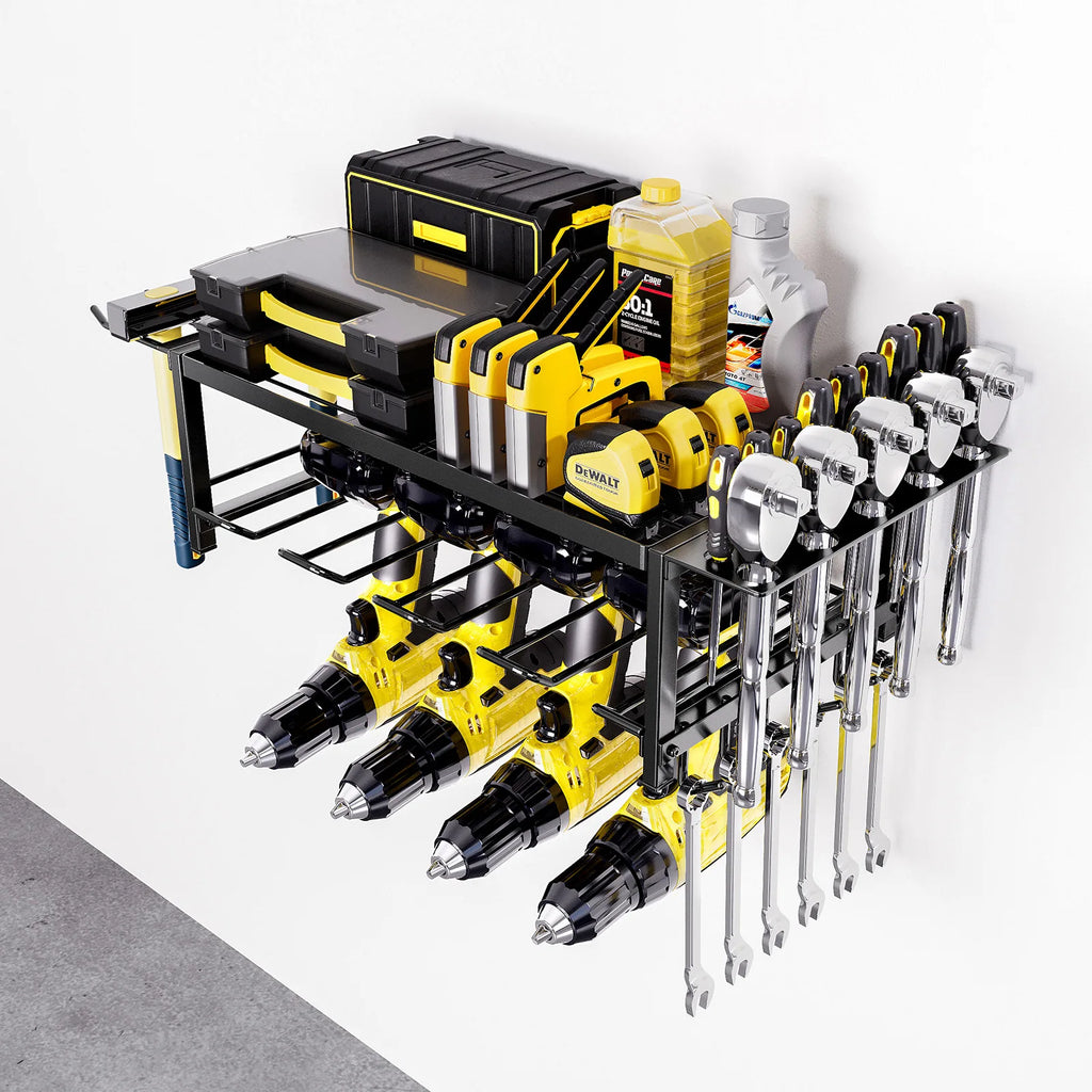 Wrought iron hand electric drill bracket, wall-mounted power tool rack, charging drill storage rack, tool storage rack Oasis Select