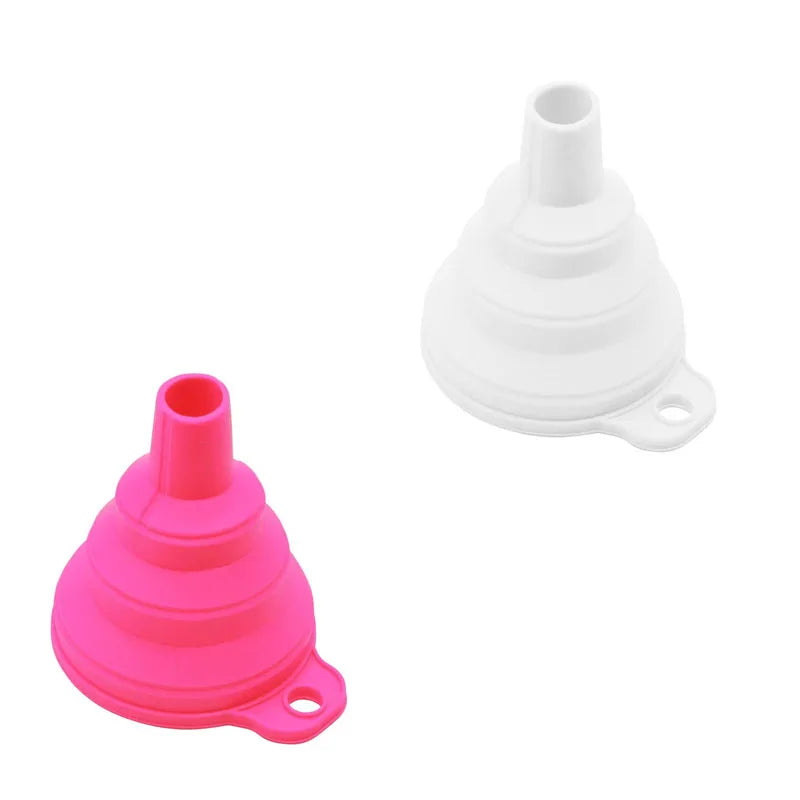 1/2pcs Silicone Folding Funnel Multifunctional Portable Kitchen Retractable Oil Leak Household Liquid Dispenser Kitchen Utensils Oasis Select 2pcs mix small 2