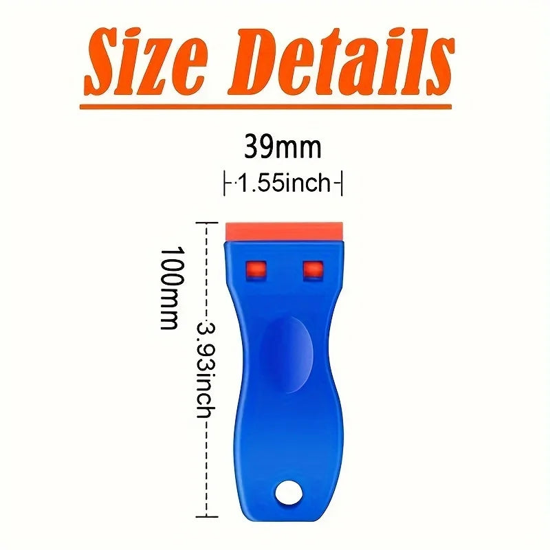 11Pcs Plastic Razor Blade Scrapers Glue Remover with 20Pcs Blades Car Glass Cleaning Razor Scraper for Removing Stickers Labels Oasis Select