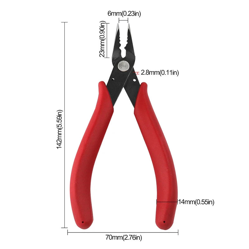 Jewelry Crimping Pliers For Making Tips Tool Tweezers Crimp Nose Pliers Jump Rings & Split Rings Double Rings Diy Accessories Oasis Select 1pcs