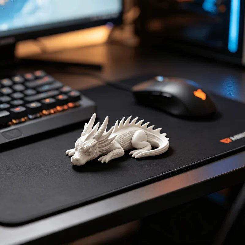 Cute Miniature Sleeping Dragon Statue 3D Printing Creative Dragon Figurine Handicraft Ornament Desktop Garden Bonsai Decor Gifts Oasis Select