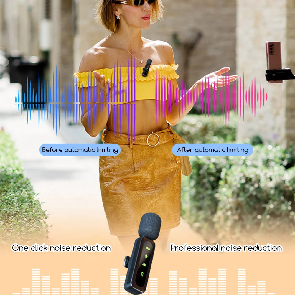 Wireless Lavalier Microphone Plug & Play | Noise Reduction Mic