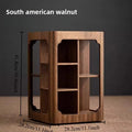 Walnut Storage Rack Tea Storage Cabinet Living Room Small Antique Rack Chinese Rotating Tea Set Display Cabinet Oasis Select South American
