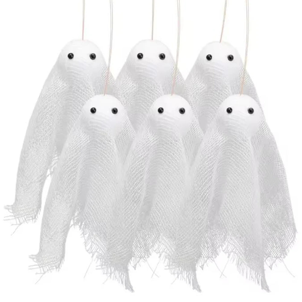 Halloween Hangings Ghosts Halloween Flying Ghosts Decorations White Cute Flying Ghosts Ornament With Rope For Balcony Garden Oasis Select