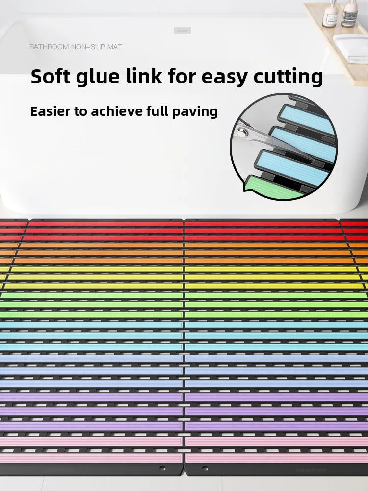 Bathroom Anti-slip Mat Shower Anti-fall Mat Bathroom Toilet Bathroom Dopamine Waterproof Floor Mat Oasis Select
