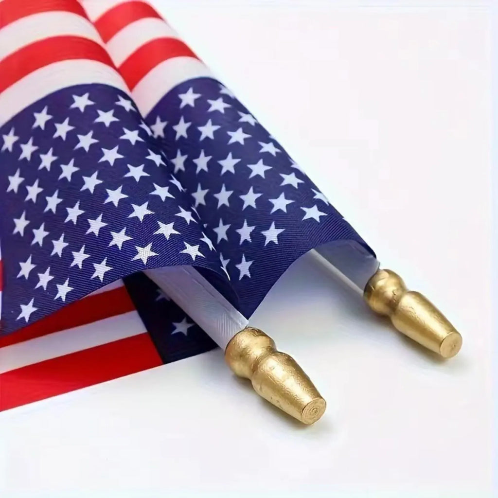 USA Hand Waving Flags 20x30cm Double-Sided Polyester – 12 Pack Patriotic Hand Flag Oasis Select