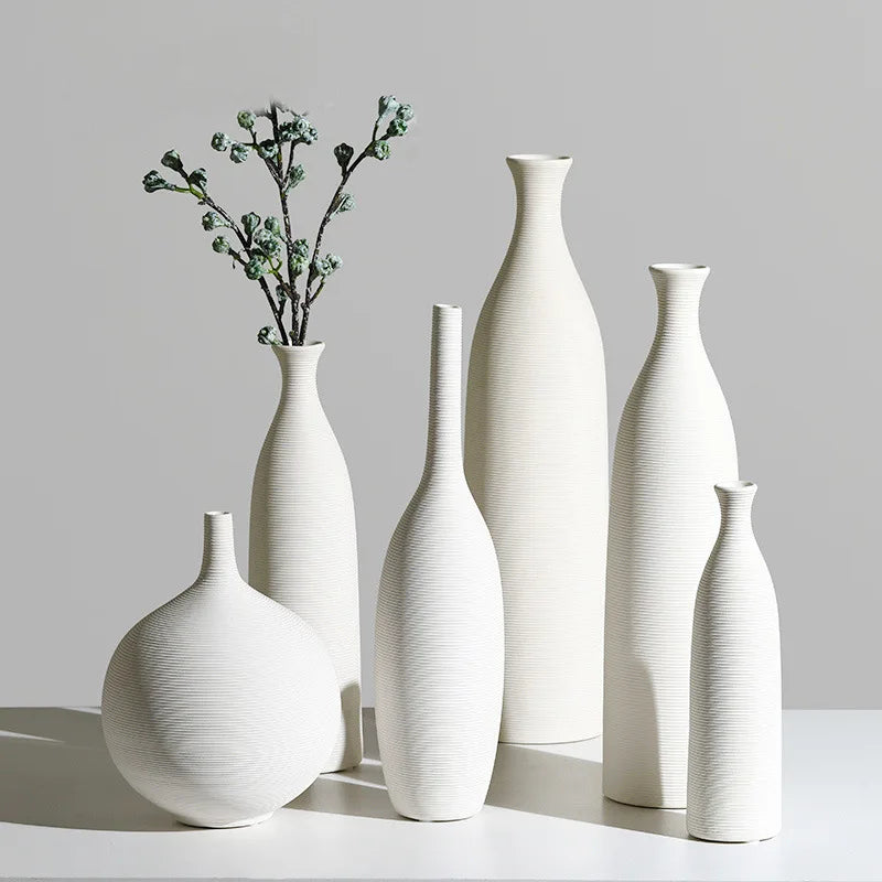 Ceramic Vase Decoration Advanced Sense Flower Arrangement Ins Wind Wine Cabinet Home Decoration Oasis Select