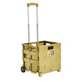 Multi-functional Plastic trolley trunk outdoor trolley storage box camping trolley foldable shopping basket Oasis Select khaki