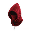 Cycling Moto Bike Windproof Thermal Helmet Cap Plush Hooded Hat Neck Scarf Mask Beanie Cap Outdoor Winter Warm Balaclava Hats Oasis Select Red