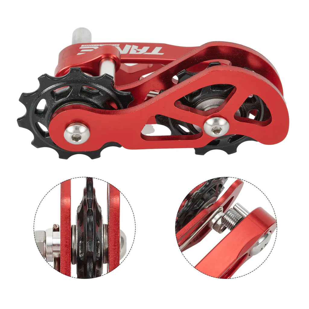 Anti-Drop Link Chain Tensioner Aluminum Alloy Chain Guide Floating Pulley Adjust Wheel Bike Bicycle High Quality Hot Sale Oasis Select