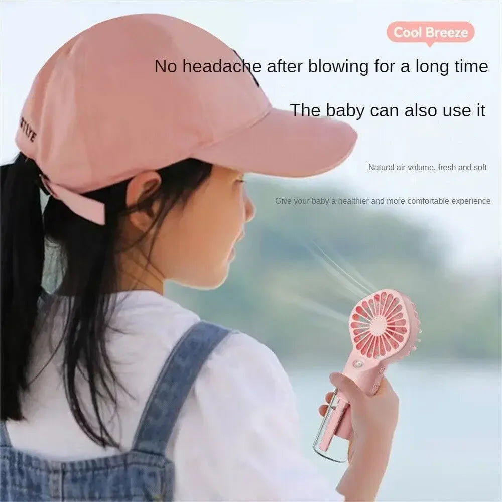 1pc Portable Handheld Spray Fan,Water Spray Mist Fan,Student Dormitory Mini Fan,Summer Supplies, Cooling Tools,Outdoor Small Fan Oasis Select