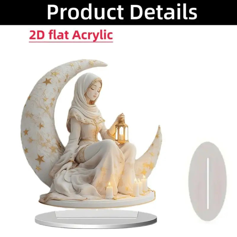 2D Acrylic Arabian Camel & Evil Eye Tree Desk Figurine