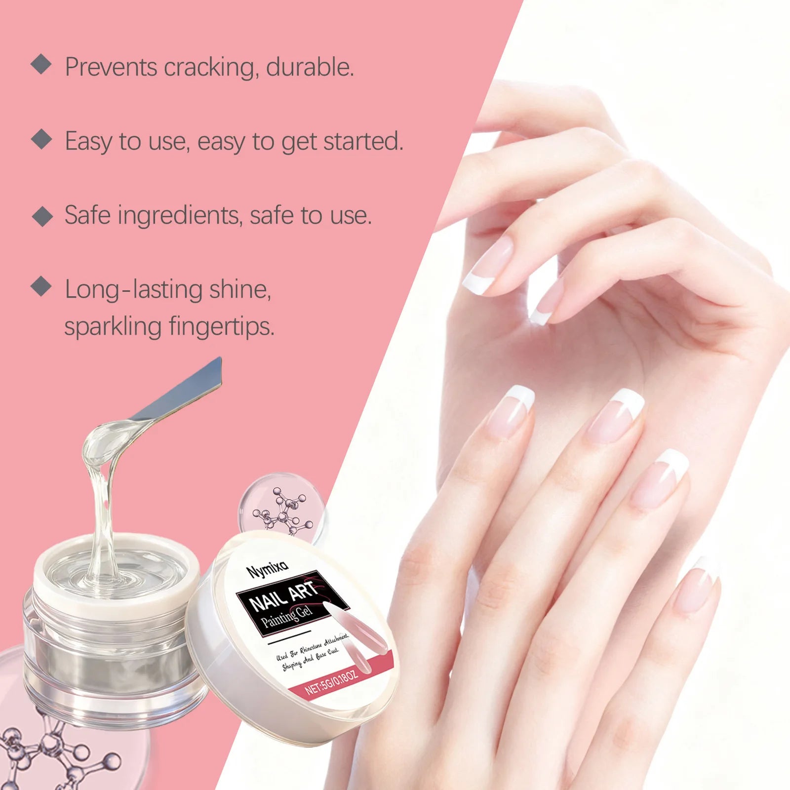 Clear Jelly Nail Glue – Quick-Dry & Invisible for Nail Art