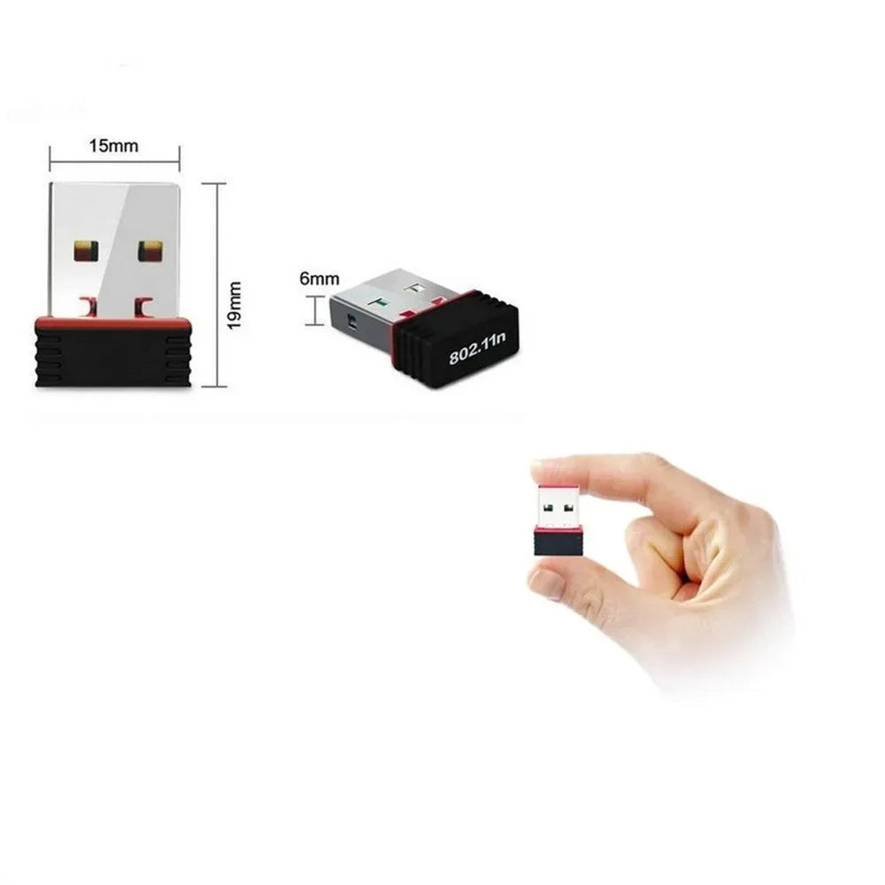 RTL8188 150Mbps USB WiFi Adapter for Raspberry Pi,Wireless Network Card Adapter WiFi Dongle for Desktop Laptop PC Windows RTL818 Oasis Select