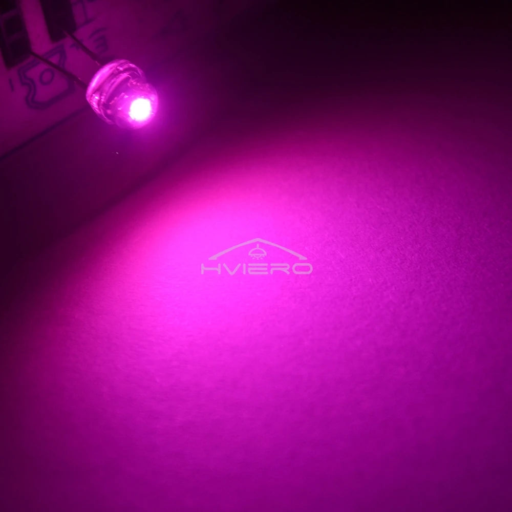 5mm Straw Hat LED Diodes 100/200pcs – 9 Colors, Ultra Bright