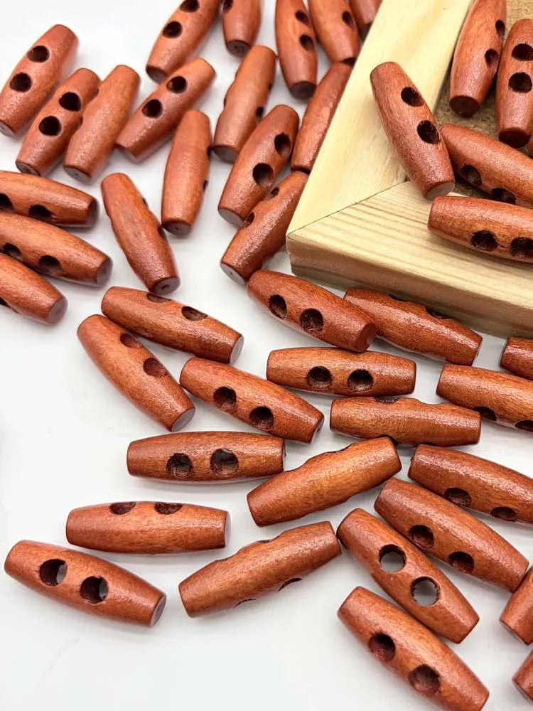 50pcs Oval Wooden Buttons Wood Buttons Accessories Natural Wood Sweater Coats Buttons for Jacket Clothing Sewing DIY Art Craft Oasis Select 50pcs