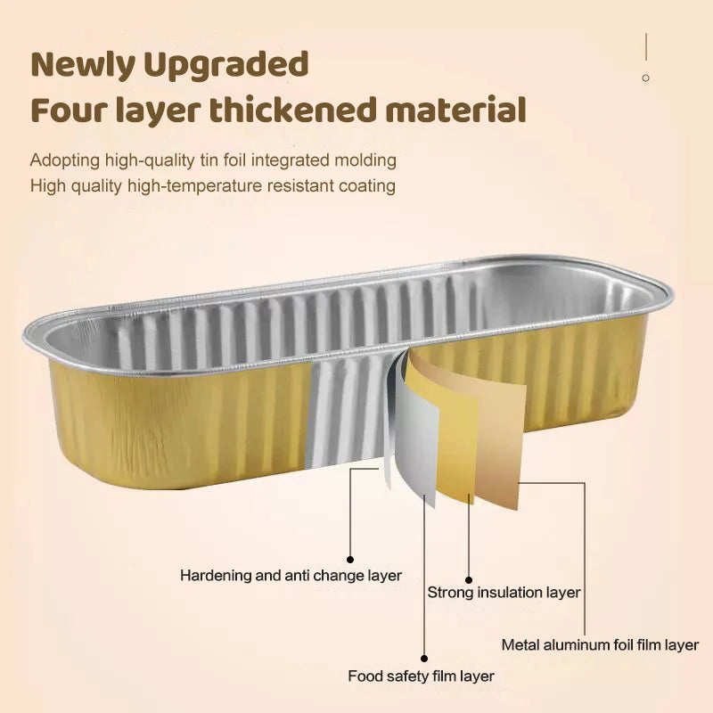 10Pcs Mini Loaf Pans Set Rectangle Aluminum Foil Heat-Resistant Bread & Cake Baking Pans for Daily & Holiday Use Oasis Select
