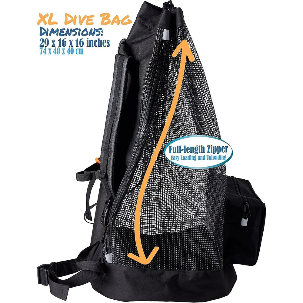 Scuba Diving Bag Mesh Travel Backpack for Scuba Diving and Snorkeling Gear Dry Bag Holds Mask Fins Snorkel Travel Bag Oasis Select