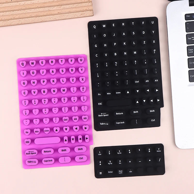 70/21pcs Raised Adhesive Keyboard Stickers For Long Nail Art Keyboard Bubbles Self-for Long Nails Silicone Typing Keycaps Oasis Select