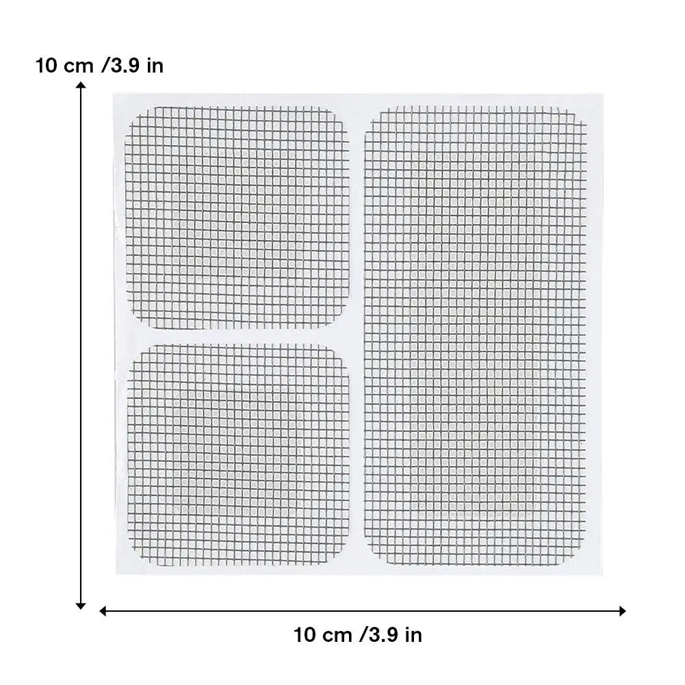 10Pcs Window Screen Repair Patch Self-adhesive Magic Tape Anti Mosquito Fly Bug Door Window Mesh Broken Holes Repair Sticker Oasis Select