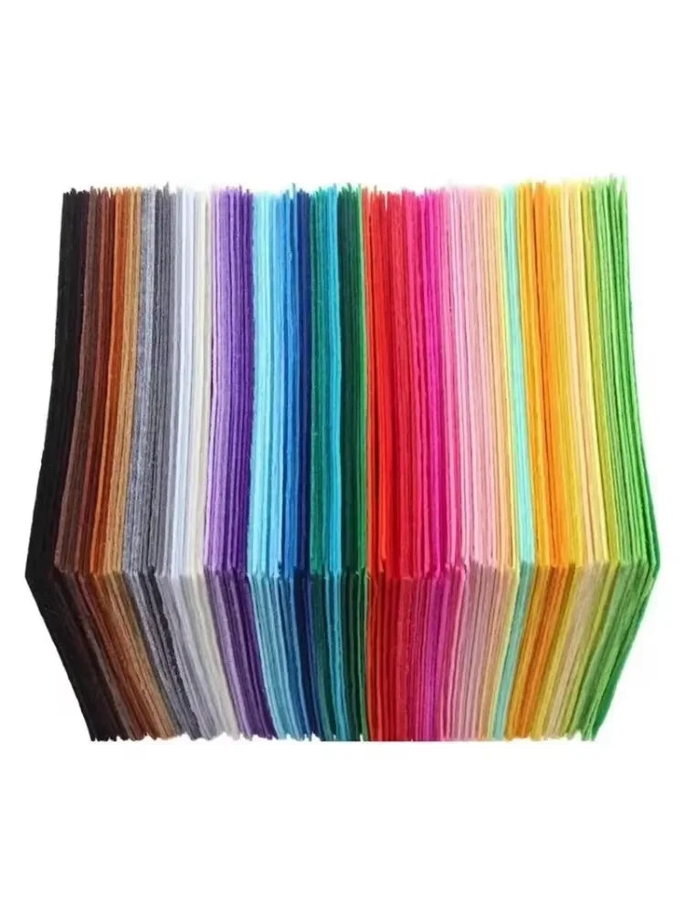 40Pcs Soft Felt Fabric Sheet Assorted Color Patchwork Sewing DIY Craft Squares Nonwoven 1mm Thick Handmade Fabric Weaving Oasis Select 10x10 40pcs 10x10cm