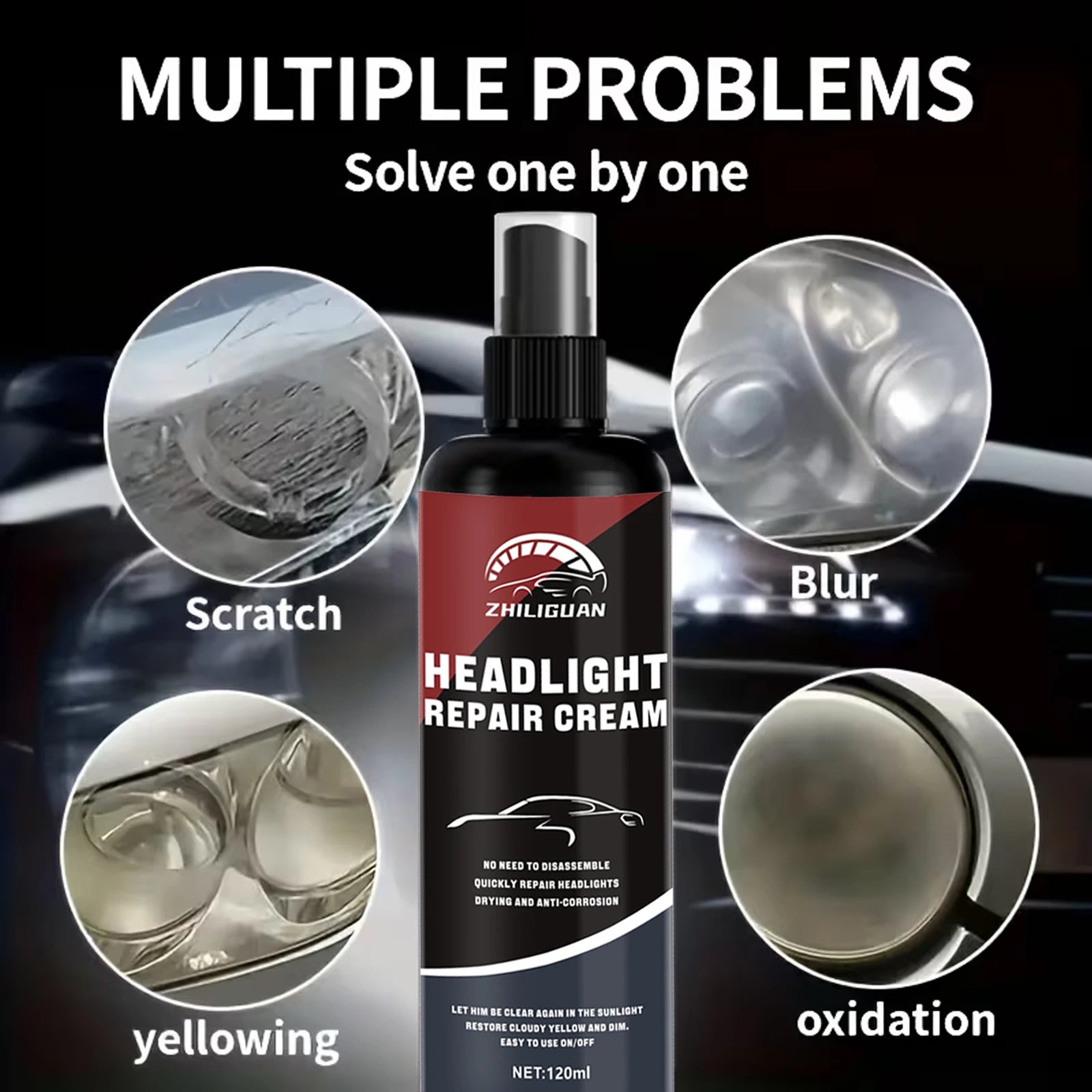 Headlight Restoration Kit – Polishing Cleaner for Cars & Trucks Headlight Restoration Kit Oasis Select