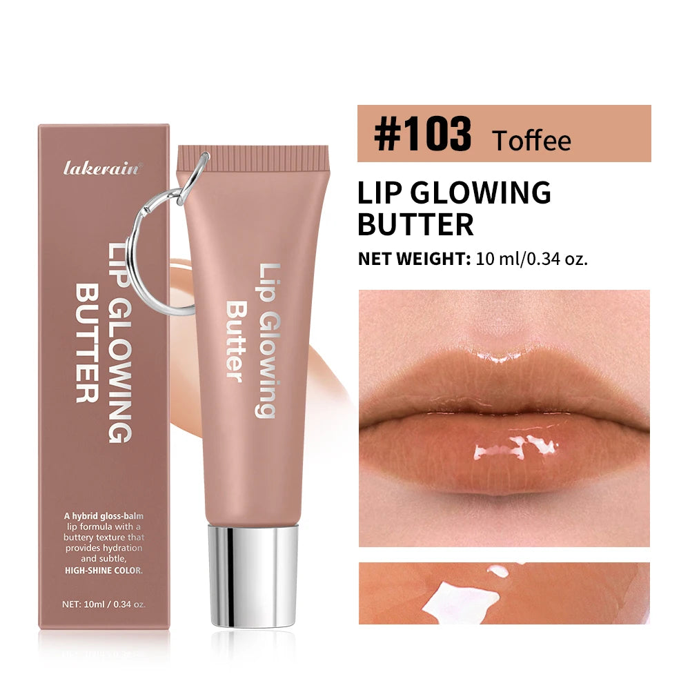 Lips Glosses Keychain 2in1 Design Long Lasting Moisturizing Pink Nourish Lipstick Glowing Butter Makeup Care Shine Cosmetics Oasis Select 3Toffee