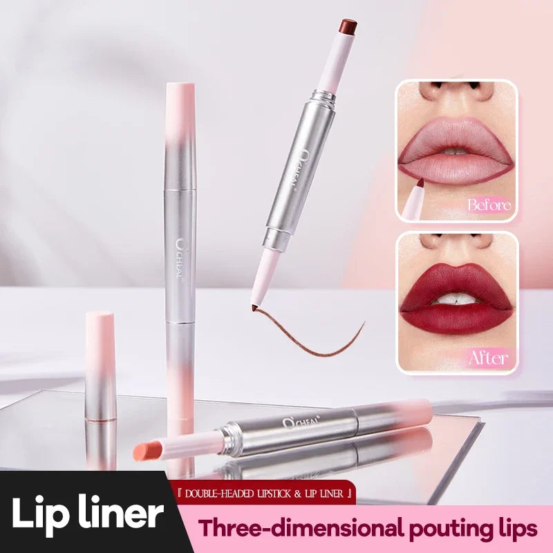 OCHEAL 2-in-1 Matte Lip Liner & Lipstick Pen – Long-Lasting