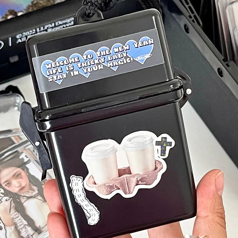 Ins Toploader Photocards Storage Box Kpop Idol Photo Card Holder Boxes Kawaii Album Case Container Portable Sleeve Storage Box Oasis Select