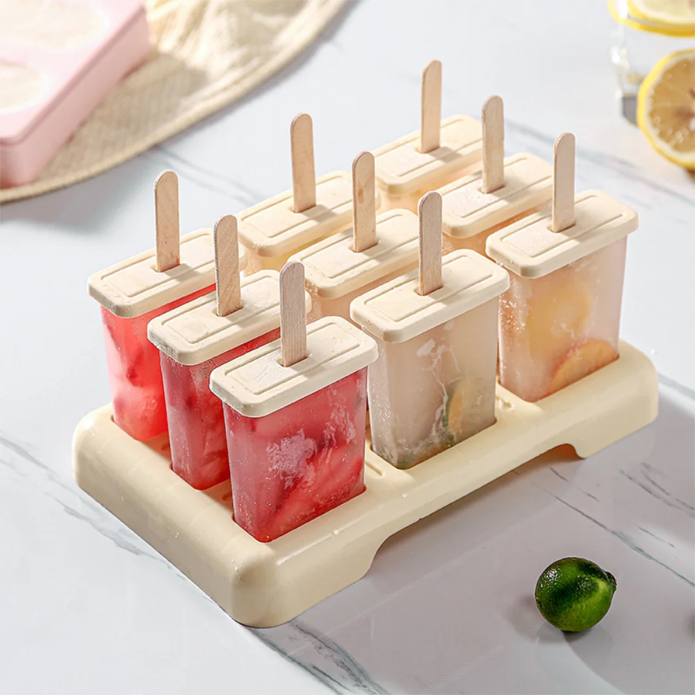 Ice Cream Popsicle Mold DIY Ice Cream Machine Homemade Ice Box with Plastic Stick Ice-lolly Mold Ice Cube Tray Kitchen Gadgets Oasis Select