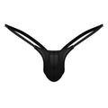 Men's Low-Rise Thong Underwear – Soft Bulge Pouch G-String Men's Thong Underwear Oasis Select Black L