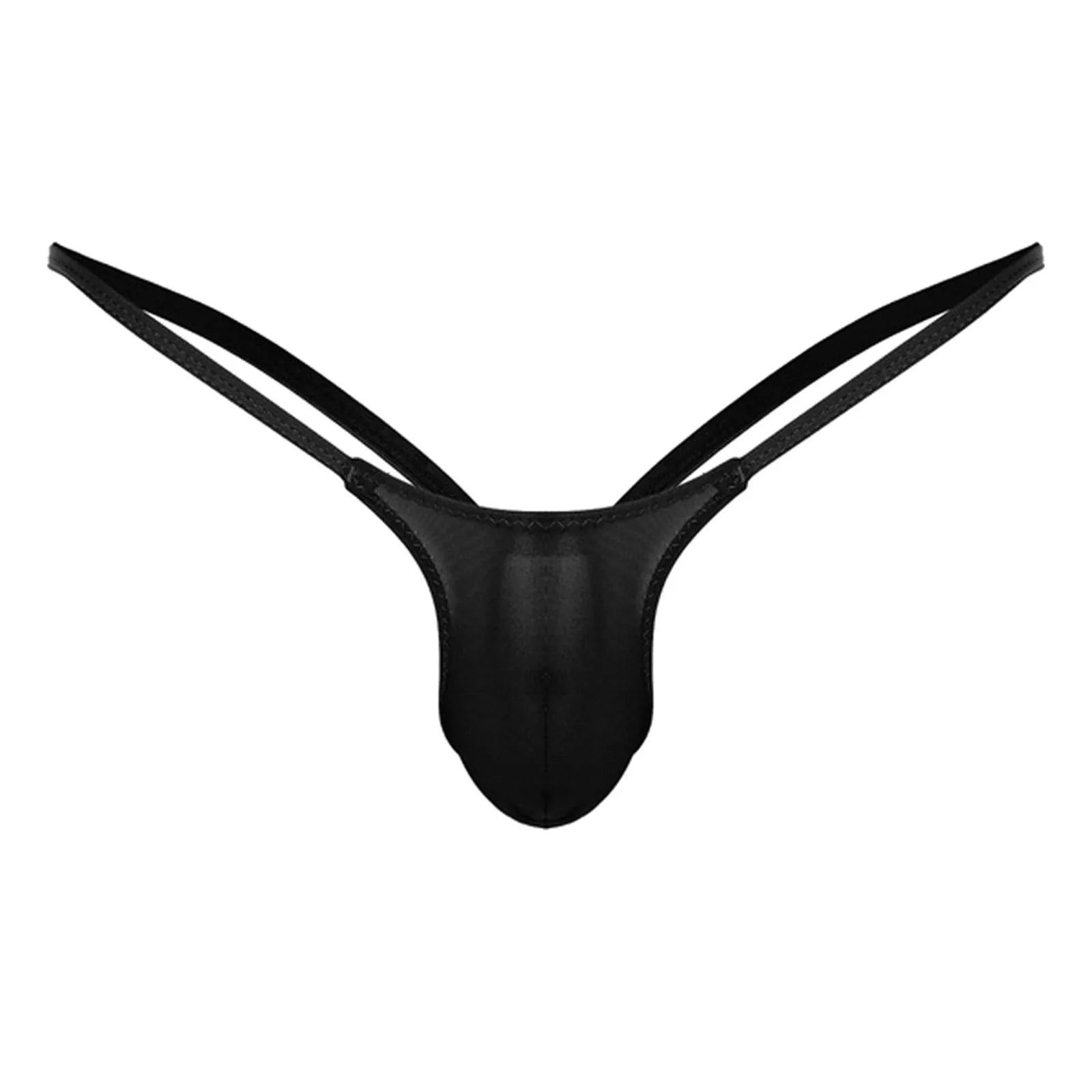 Men's Low-Rise Thong Underwear – Soft Bulge Pouch G-String Men's Thong Underwear Oasis Select Black L