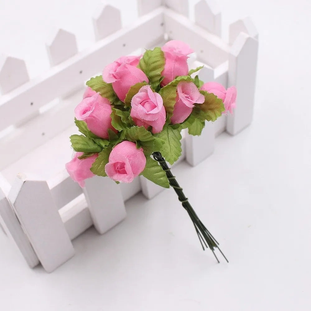 12-Head Silk Rose Artificial Bouquet | DIY Floral Decor