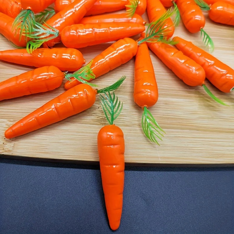 10/30/50 PCS Mini Faux Carrots – Soft-Touch Foam Decor for Fairy Garden, Spring Home & Easter Miniature Scenes Oasis Select