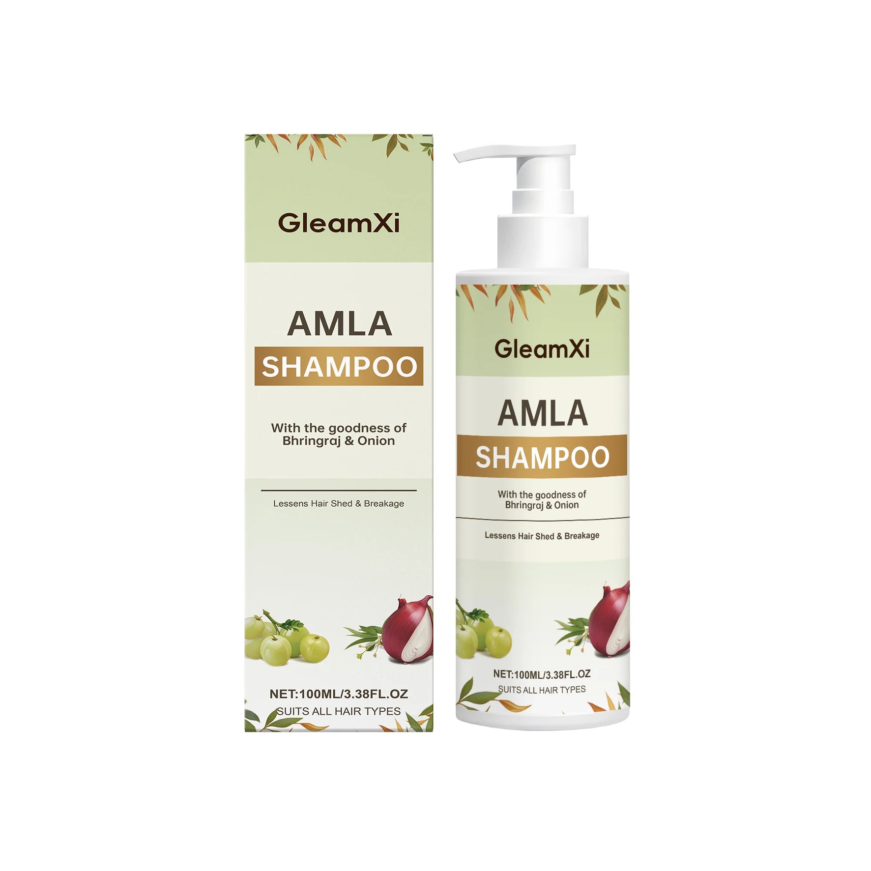 Gleamxi Amla Onion Bhringraj Strengthening Shampoo 100ml