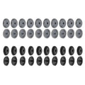 5-20pairs Car Safety Seat Belt Limit Buckle Clip Retainer Seatbelt StopButton Black Gray Beige Button Auto Interior Accessories Oasis Select 20pairs mix