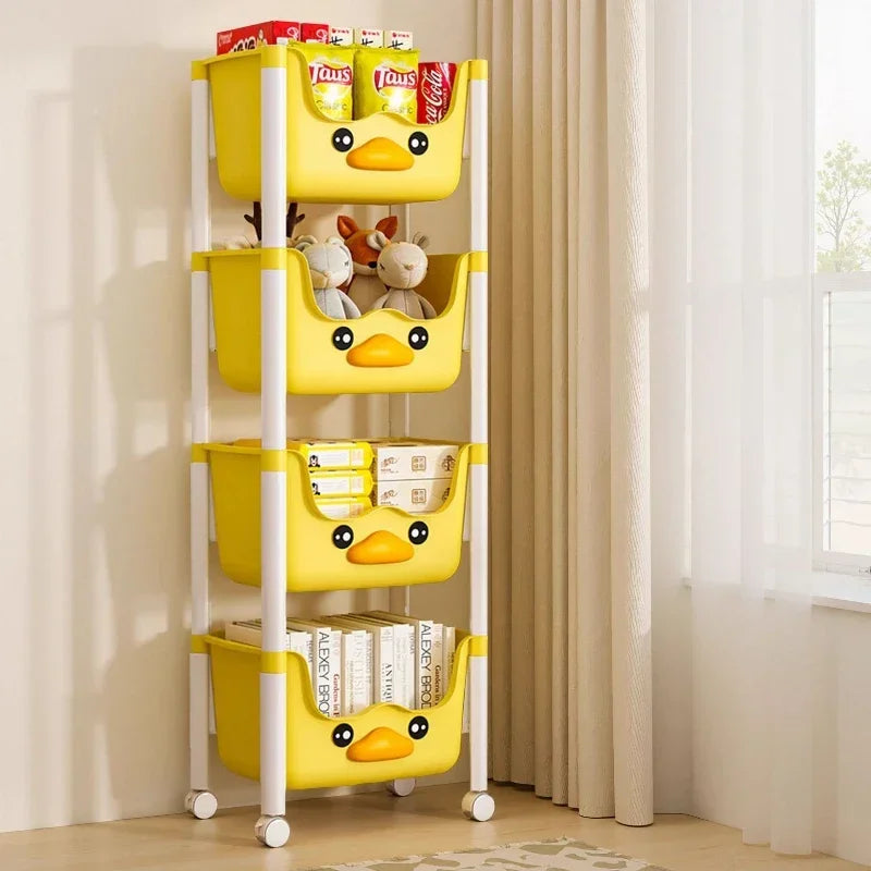 Multi-functional Children's bookshelf storage rack Living room floor-to-ceiling multi-layer snack rack trolley Oasis Select