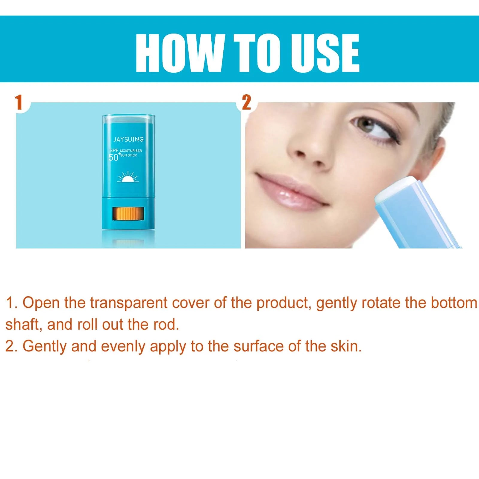 Body Sunscreen Cream Stick Spf50 Antioxidant Prevent Sunburn Moisturizing Skin Sweatproof Brightening Resist UV Rays Serum Stick Oasis Select