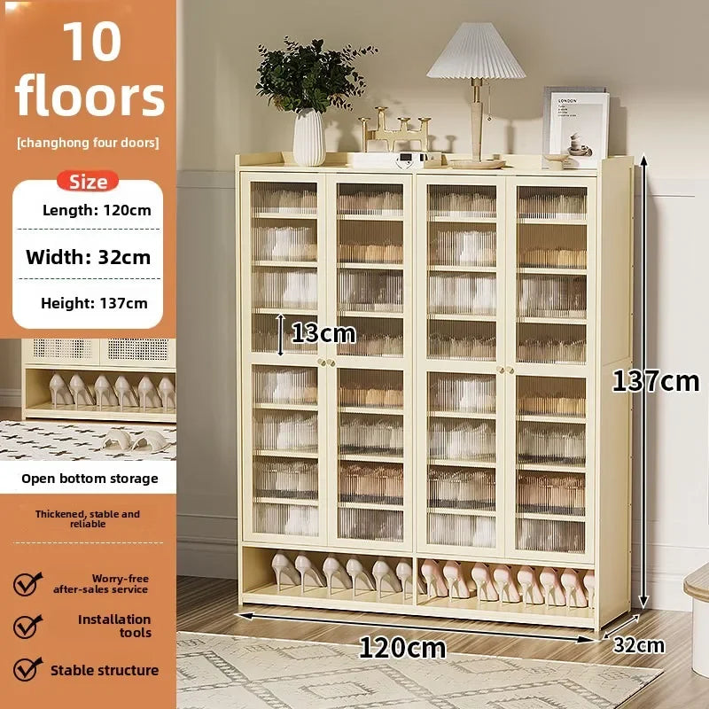 Multi-functional Shoe cabinet Household multi-layer shoe rack Entrance cabinet Large capacity storage dust aisle Oasis Select
