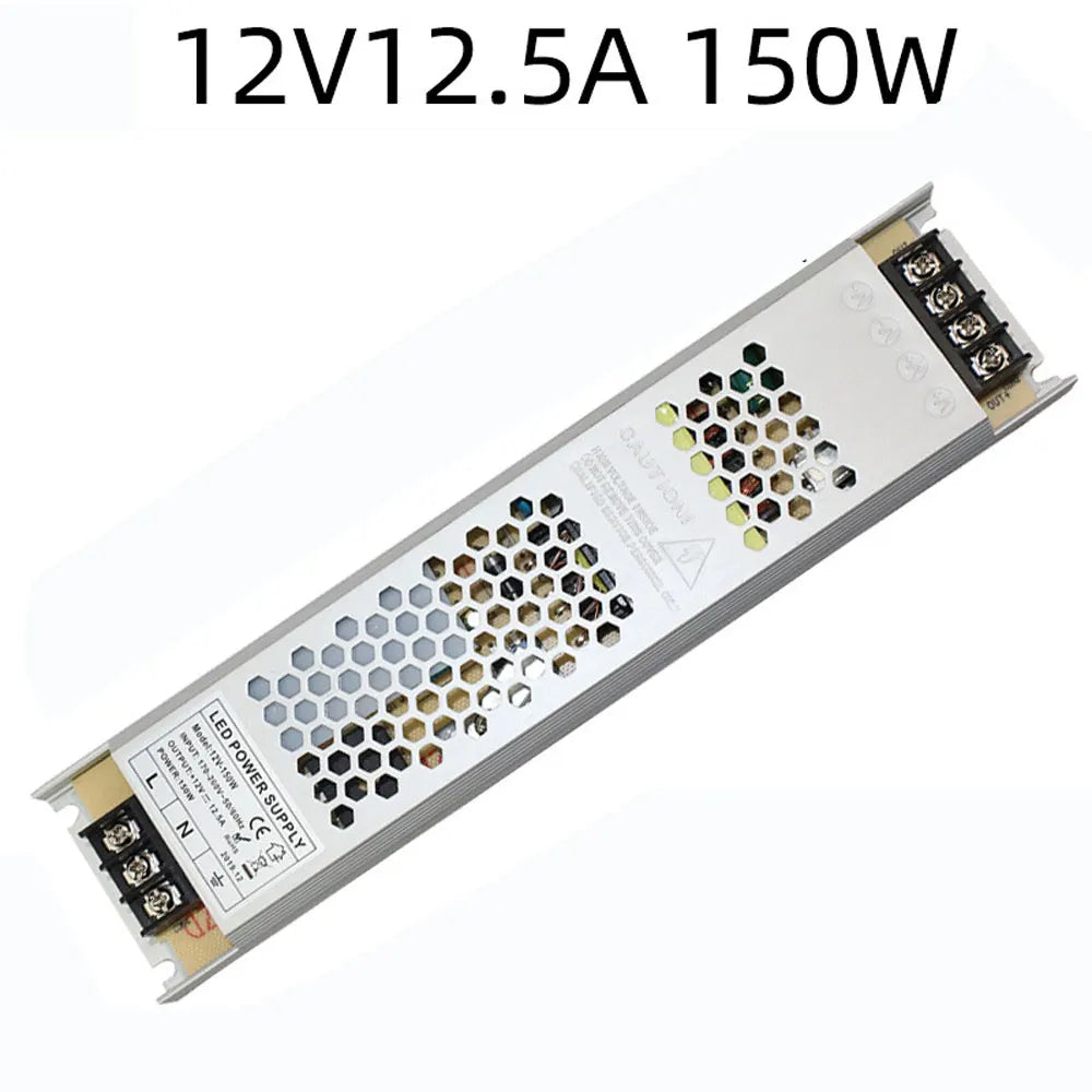 Switching Power Supply Transformers 220V AC DC Converter 12V Power Supply 24V 60W 150W 200W 300W 400W SMPS Led Driver Ultra Thin Oasis Select 12V12.5A 150W China Mainland 180V-265V