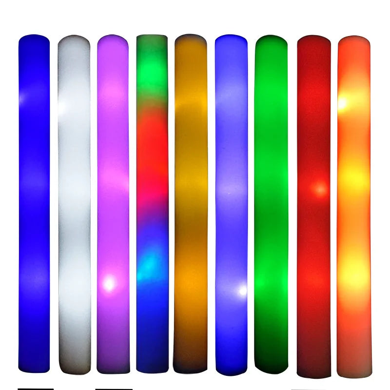 Silver Sponge Glow in The Dark Flash Stick - Colorful & Customizable Party Decoration Glow Stick Oasis Select