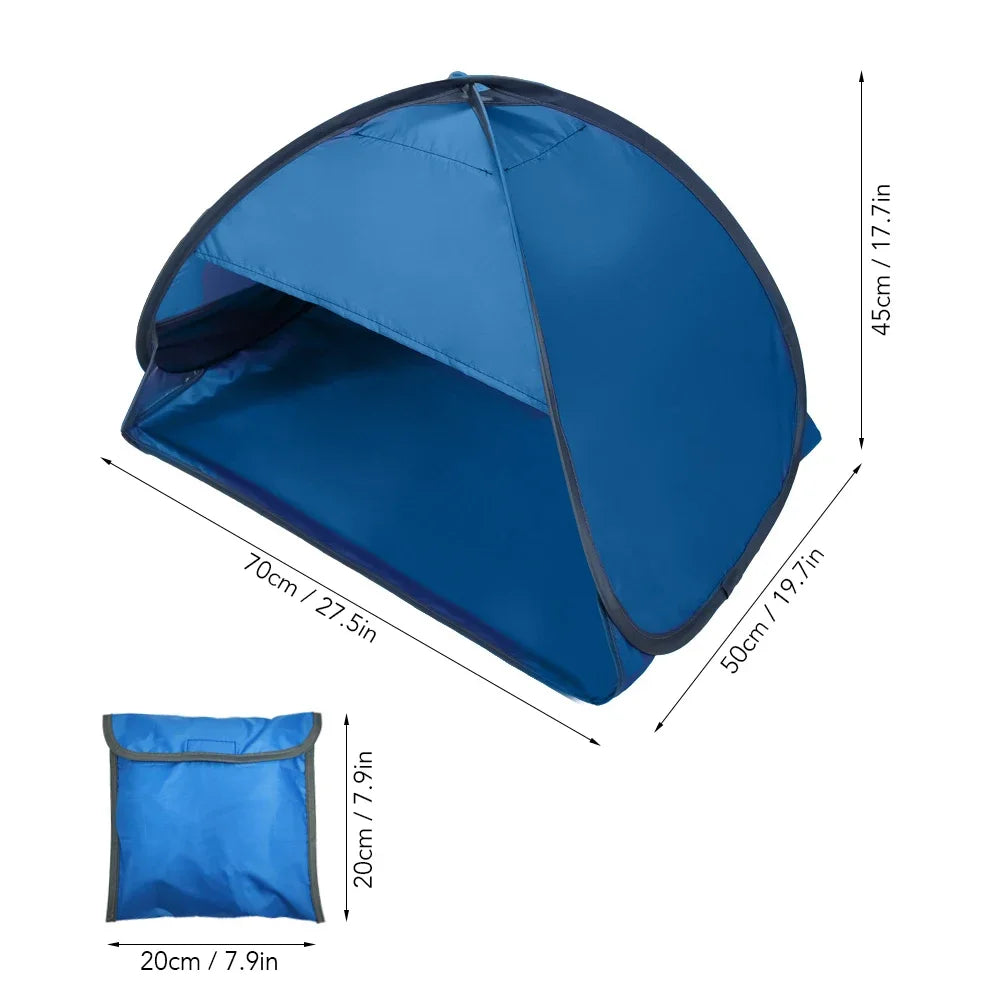 Portable Sun Shelter Outdoor Mini Sunbathing Head Tent Windproof Sand Proof Canopy Headrest Pops Up Beach Sun Shade Tents Oasis Select M 70X50X45cm