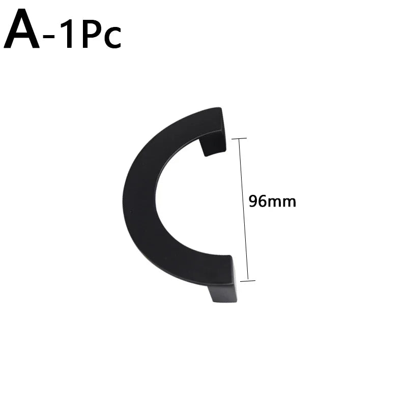 European Modern Minimalist Semi-Circular Knob Zinc Alloy Cabinet Drawer Shoe Door Pull Furniture Handle Oasis Select A-96mm